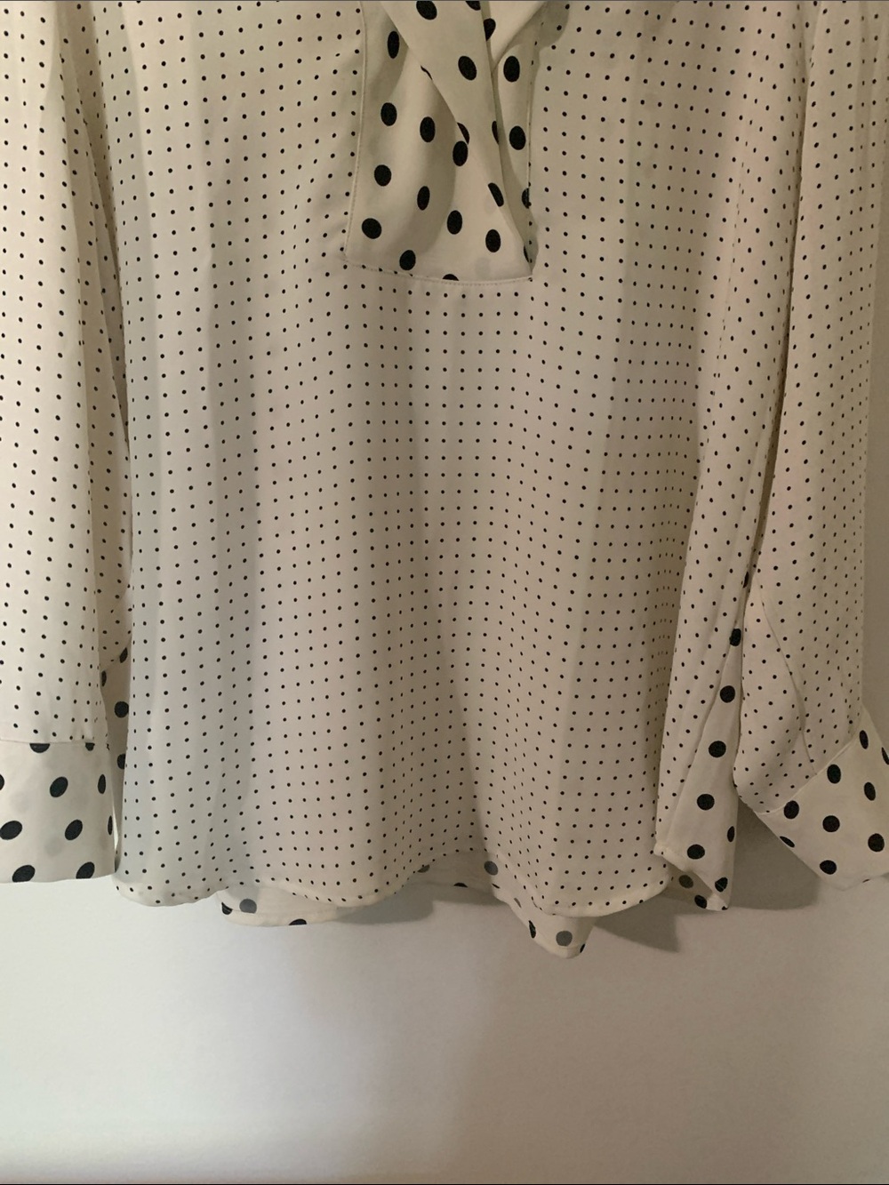 Chico's White Blouse with Black Polka Dots - Picture 6 of 12